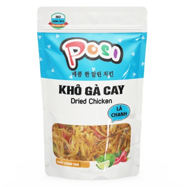 Khô Gà Cay Posi Lá Chanh Gói 40G