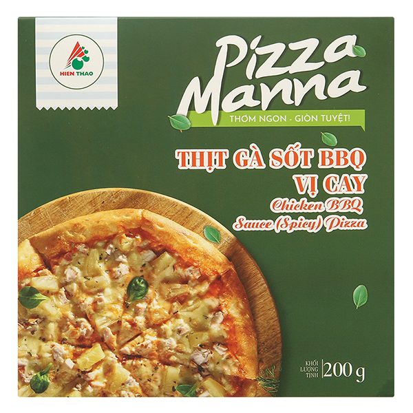 Bánh Pizza Manna Thịt Gà Sốt BBQ Vị Cay 200G