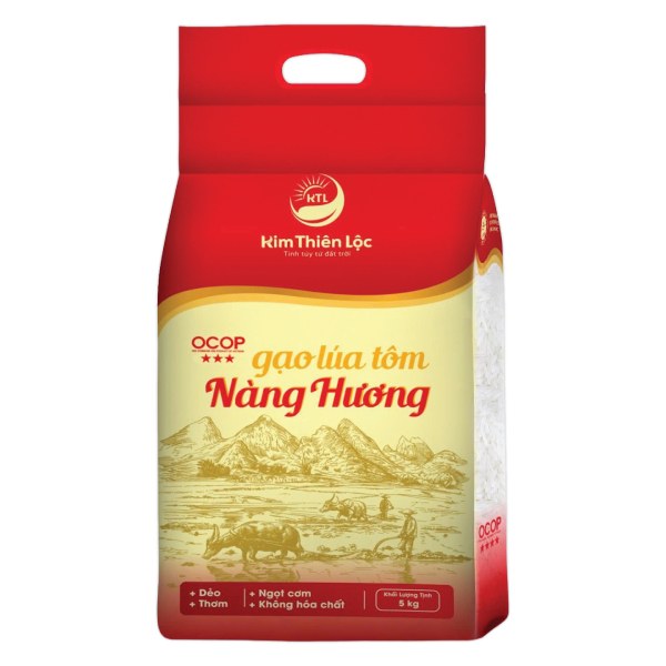 Gạo Lúa Tôm Nàng Hương Kim Thiên Lộc 5Kg