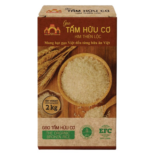 Gạo Tấm Hữu Cơ Kim Thiên Lộc Hộp 2Kg