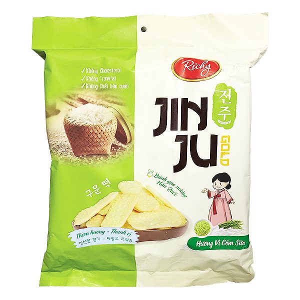 Bánh Gạo JinJu Vị Cốm Sữa 145G