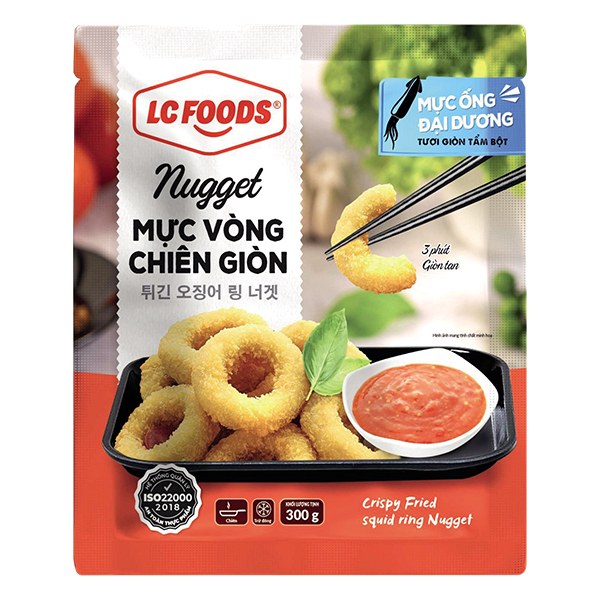 Mực Vòng Nugget Chiên Giòn LC Foods Gói 300G (P) 2409