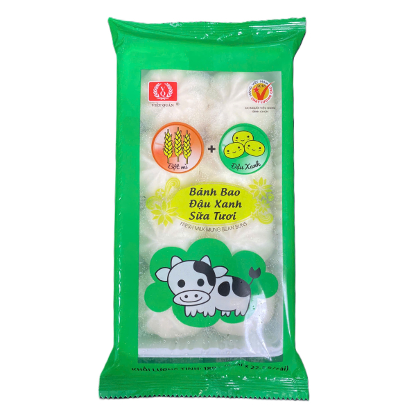 Bánh Bao Sữa Tươi Việt Quán Đậu Xanh Sữa Tươi 180G
