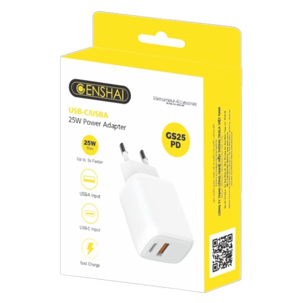 Củ Sạc Nhanh Genshai 25W GS25PD PD&QC 3.0