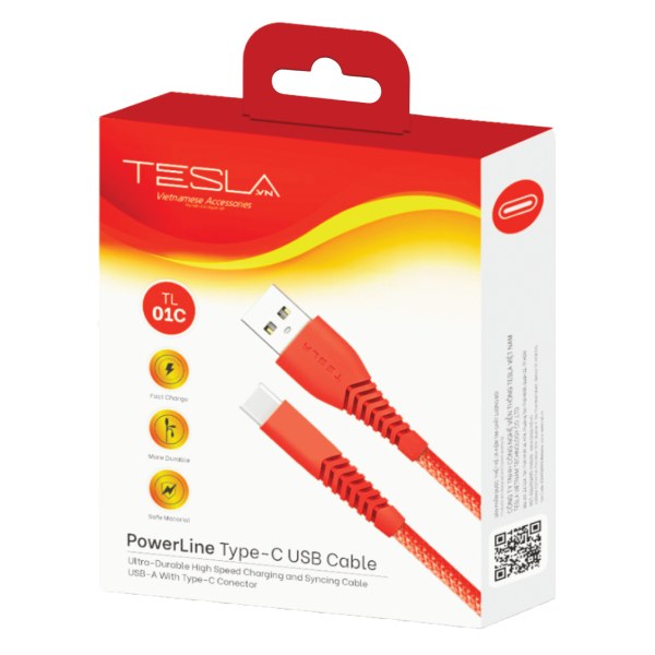 Cáp Sạc Tesla USB to Type-C TL01C 1M