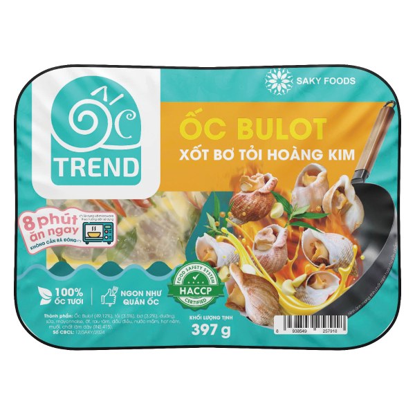Ốc Bulot Xốt Bơ Tỏi Hoàng Kim Đông Lạnh Sa Kỳ Hộp 397G