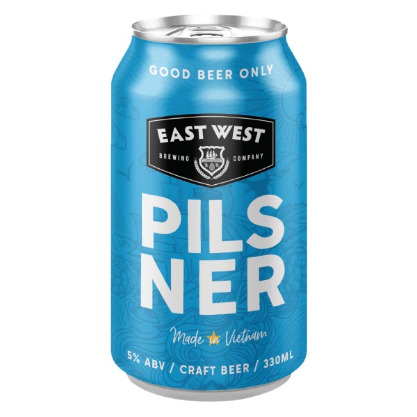 Bia East West Pilsner Lon 330Ml