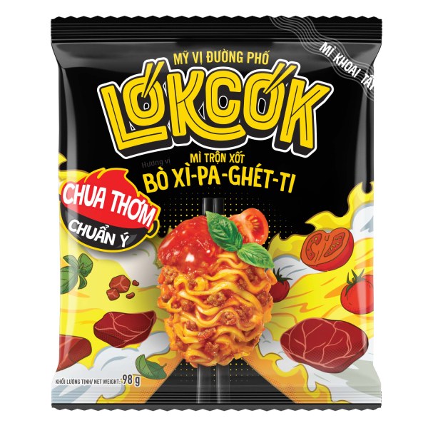 Mì Trộn Lókcók Bò Spaghetti Gói 98G