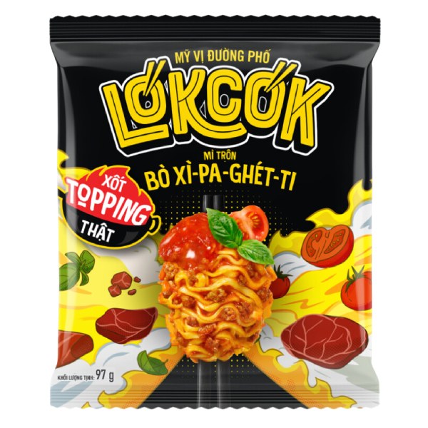 (Only Emartmall) Mì Trộn Lókcók Bò Spaghetti Gói 97G