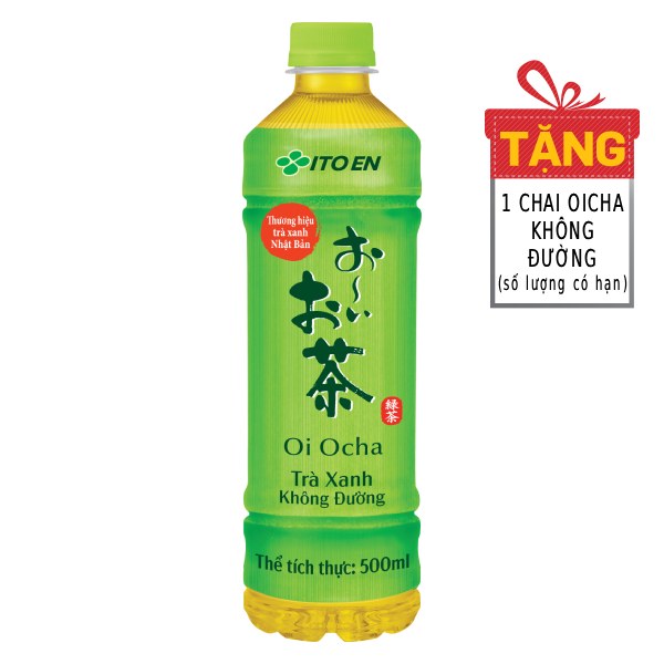 Trà Xanh Oi Ocha Không Đường Chai 500Ml