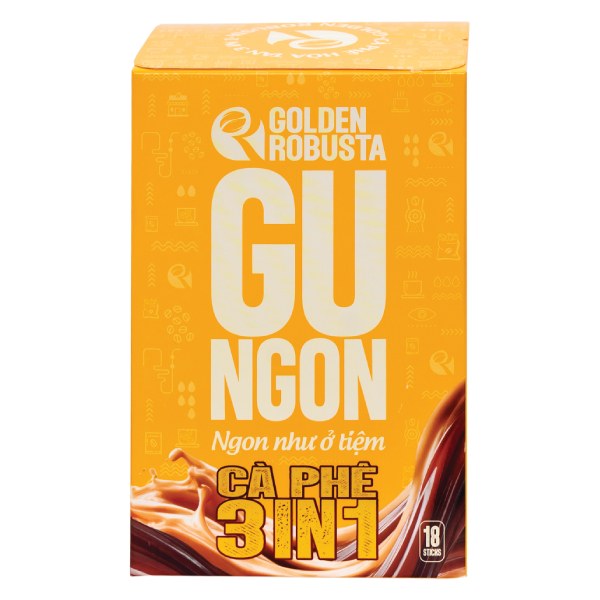 Cà Phê 3IN1 Gu Ngon Hộp 18 Gói*16G