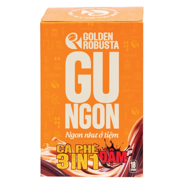 Cà Phê 3IN1 Gu Ngon Đậm Hộp 18 Gói*16G