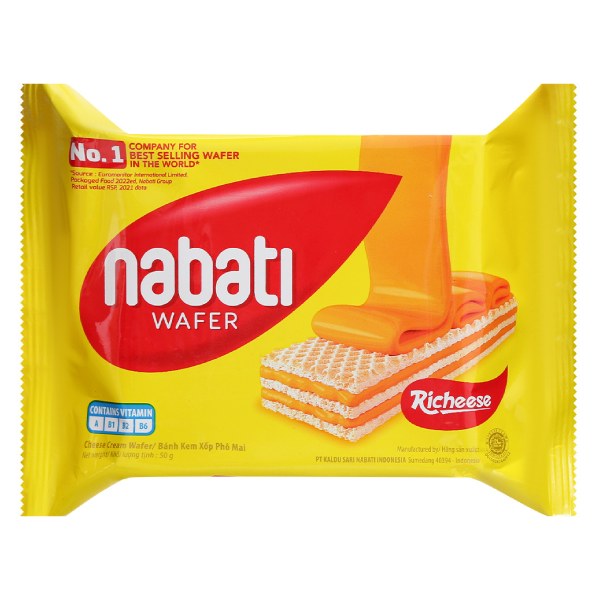 Bánh Xốp Nabati Phô Mai Richeese Gói 50G