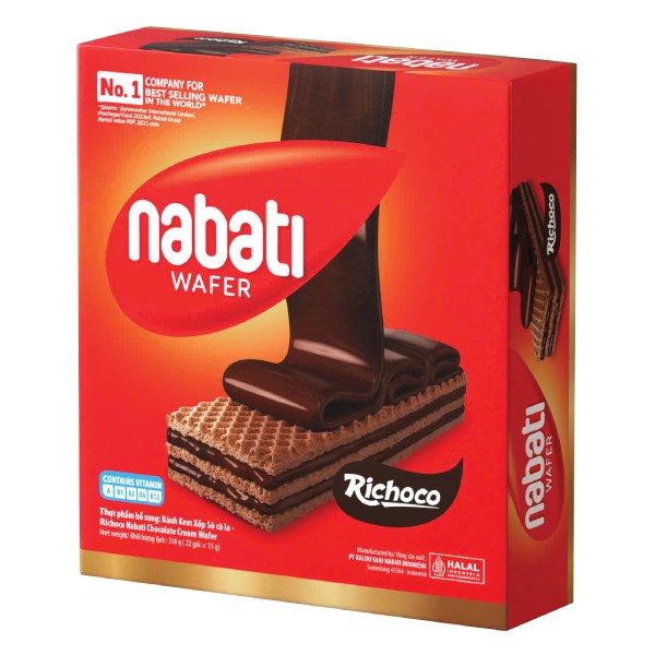 Bánh Xốp Nabati Socola Richoco Hộp 330G