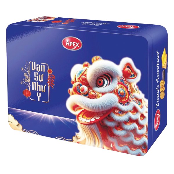 Bánh Quy Hỗn Hợp Apex Lân Xanh Hộp Thiếc 422G