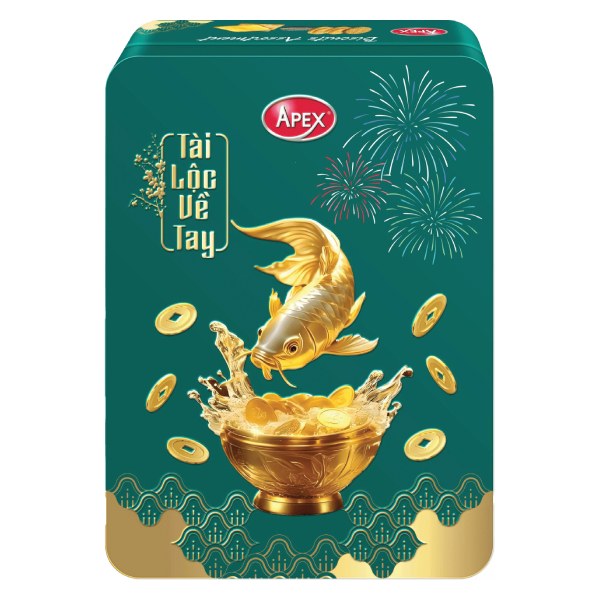 Bánh Quy Hỗn Hợp Apex Cá Xanh Hộp Thiếc 422G