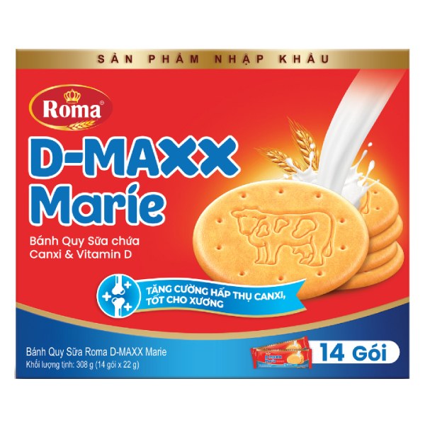 Bánh Quy Sữa Roma D-Maxx Marie Hộp 308G