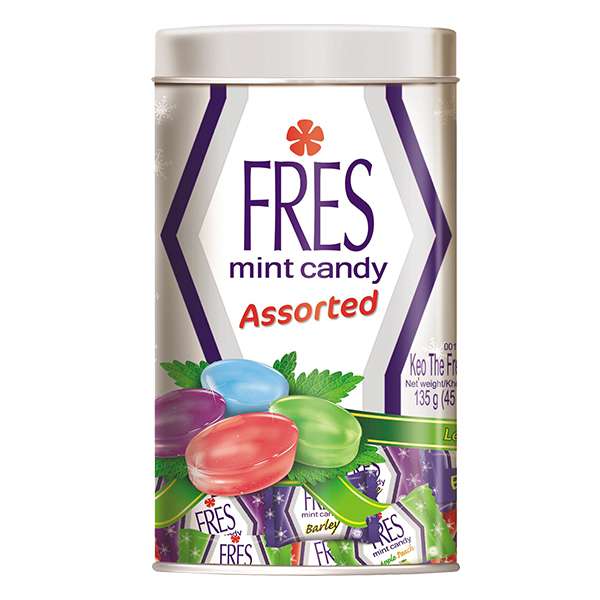 (Mẫu Tết) Kẹo Bạc Hà Fres Assorted Lon Thiếc 135G 