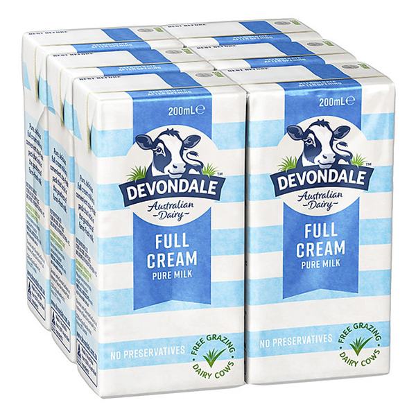 Lốc 6 Sữa Tươi Tiệt Trùng Devondale Nguyên Kem 200Ml
