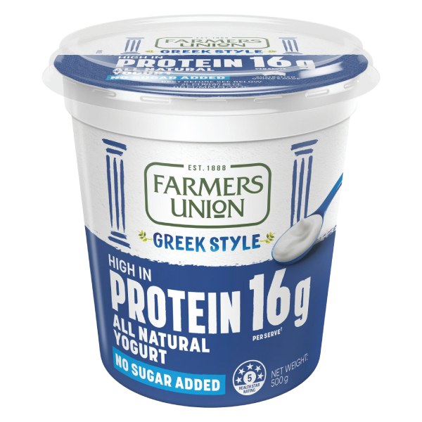 Sữa Chua Ăn Hy Lạp Farmers Union Greek Style Tăng Cường Protein 500G