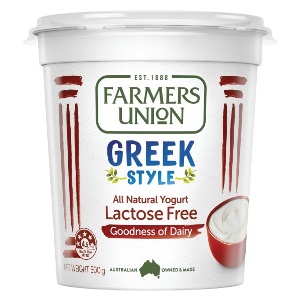 Sữa Chua Ăn Hy Lạp Farmers Union Greek Style Không Lactose 500G