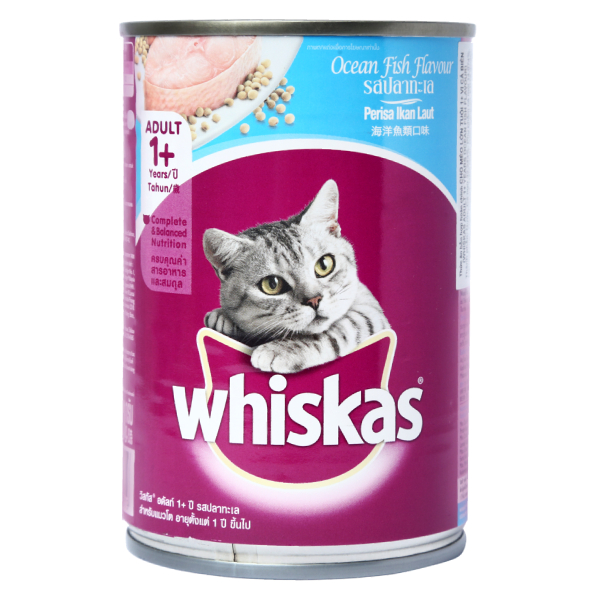 Thức Ăn Mèo Tuổi 1+ Whiskas Vị Cá Biển Lon 400G