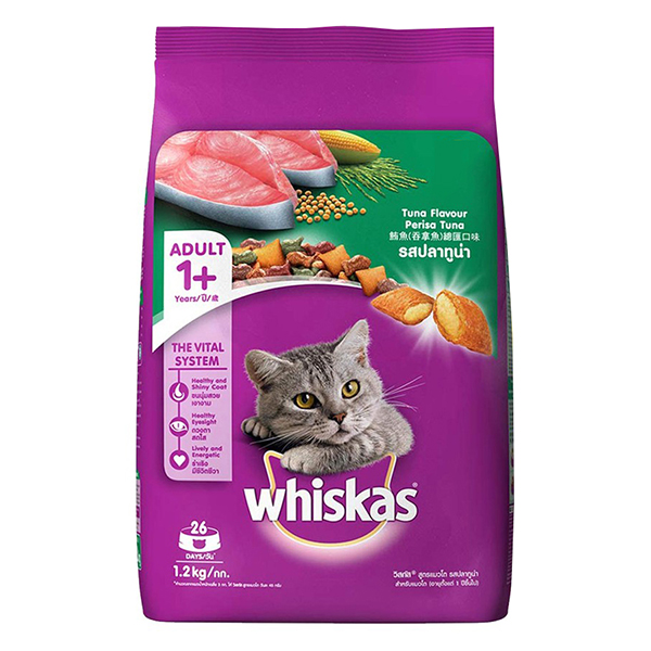 Thức Ăn Mèo Trưởng Thành Whiskas Vị Cá Ngừ Túi 1.2Kg