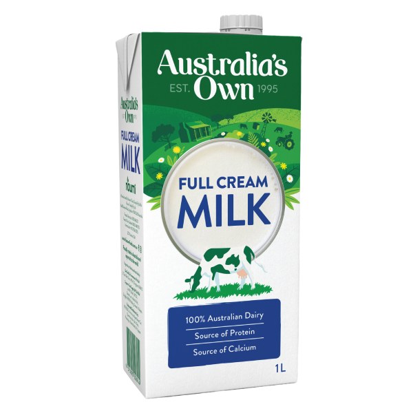 Sữa Tươi Tiệt Trùng Australia's Own Nguyên Kem 1L