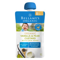 Hỗn Hợp Kem Sữa Lê Và Hạt Chia Với Chiết Xuất Vanilla Hữu Cơ Bellamy's Organic 120G