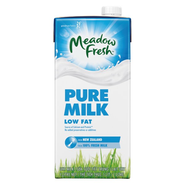 Sữa Tươi Tiệt Trùng Meadow Fresh Ít Béo Hộp Giấy 1L