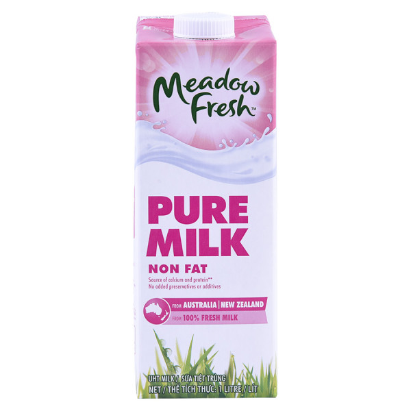 Sữa Tươi Tiệt Trùng Meadow Fresh Không Béo Hộp Giấy 1L