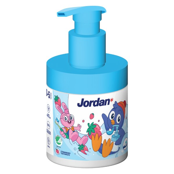 Kem Đánh Răng Trẻ Em Jordan Dâu Dạng Pump 188G