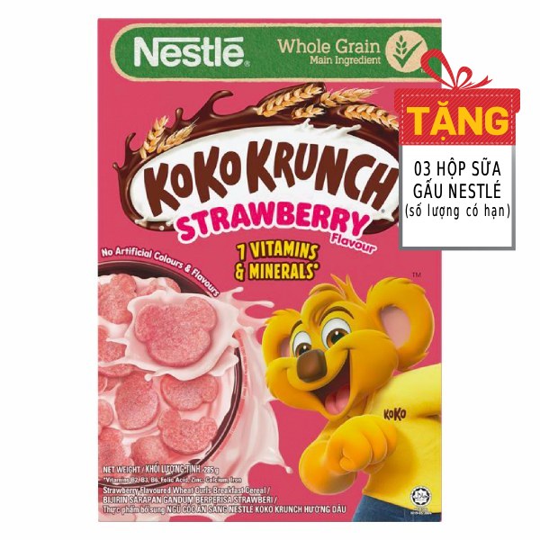 Bánh Ăn Sáng Koko Krunch Dâu Hộp 285G