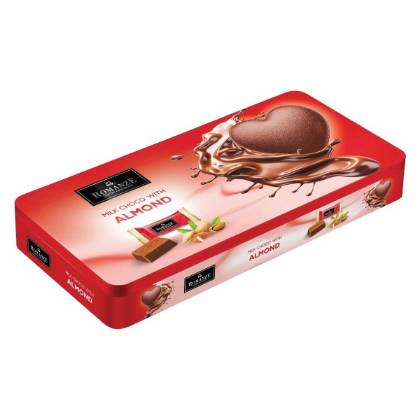 Socola Romanze Sữa Hạnh Nhân Đỏ Hộp 135G