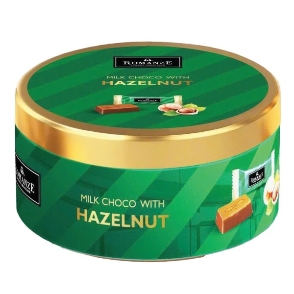 Socola Romanze Sữa Hạt Phỉ Xanh Lá Hộp 105G