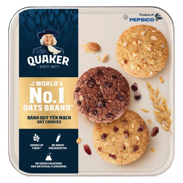 Bánh Quy Yến Mạch Quaker 3 Vị Hộp 400G